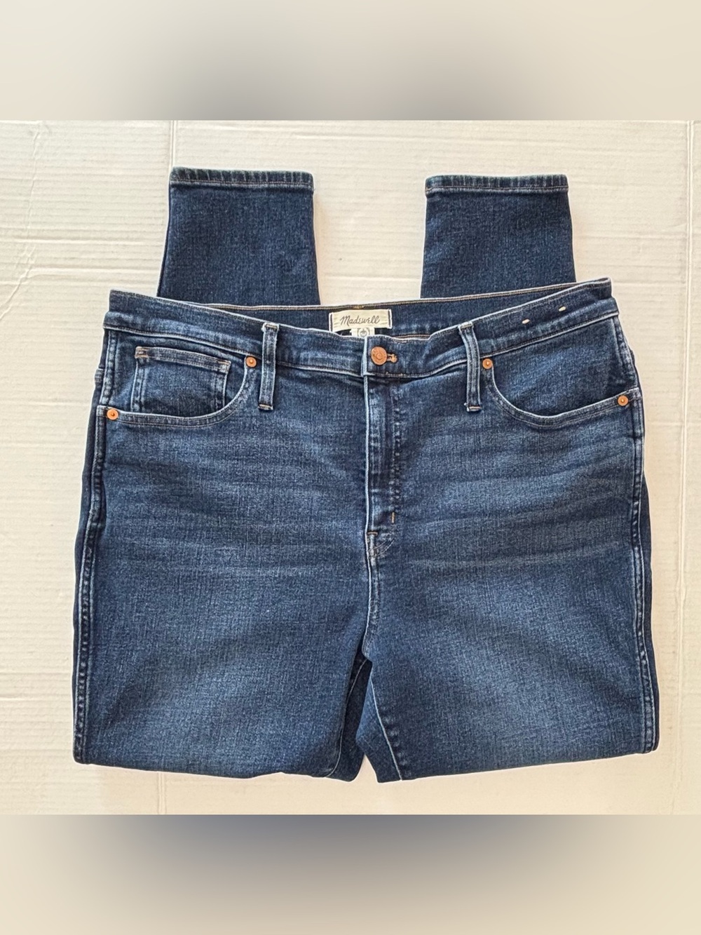 MADEWELL Dark Wash 10” Skinny Jeans Size 33 - Picture 3 of 8